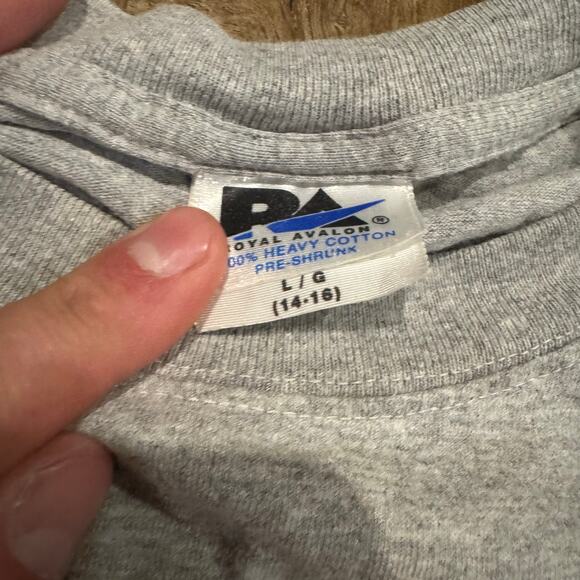 Vintage 1999 Kansas City Chiefs Gray Derrick Thomas T-Shirt Size Youth Large - Picture 6 of 7